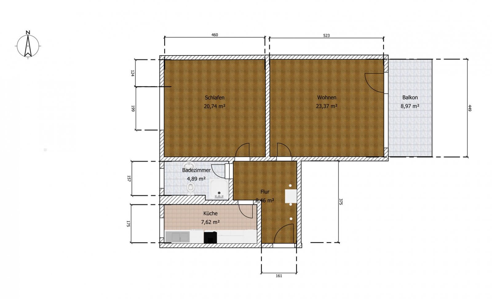 °°° CHARMANTE 2-Zi. Whg. mit EBK & XL-LOGGIA in Köppern °°°